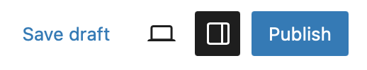 WordPress Publish button screenshot