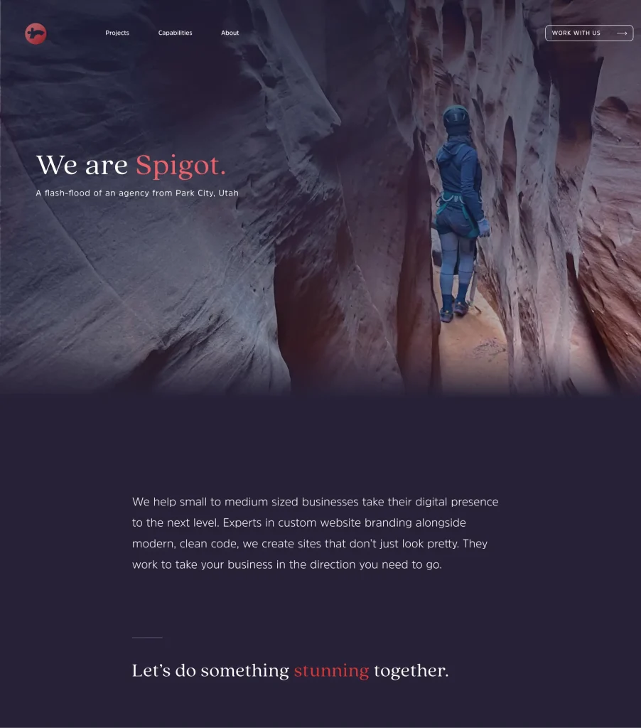 Spigot Design website in 2024