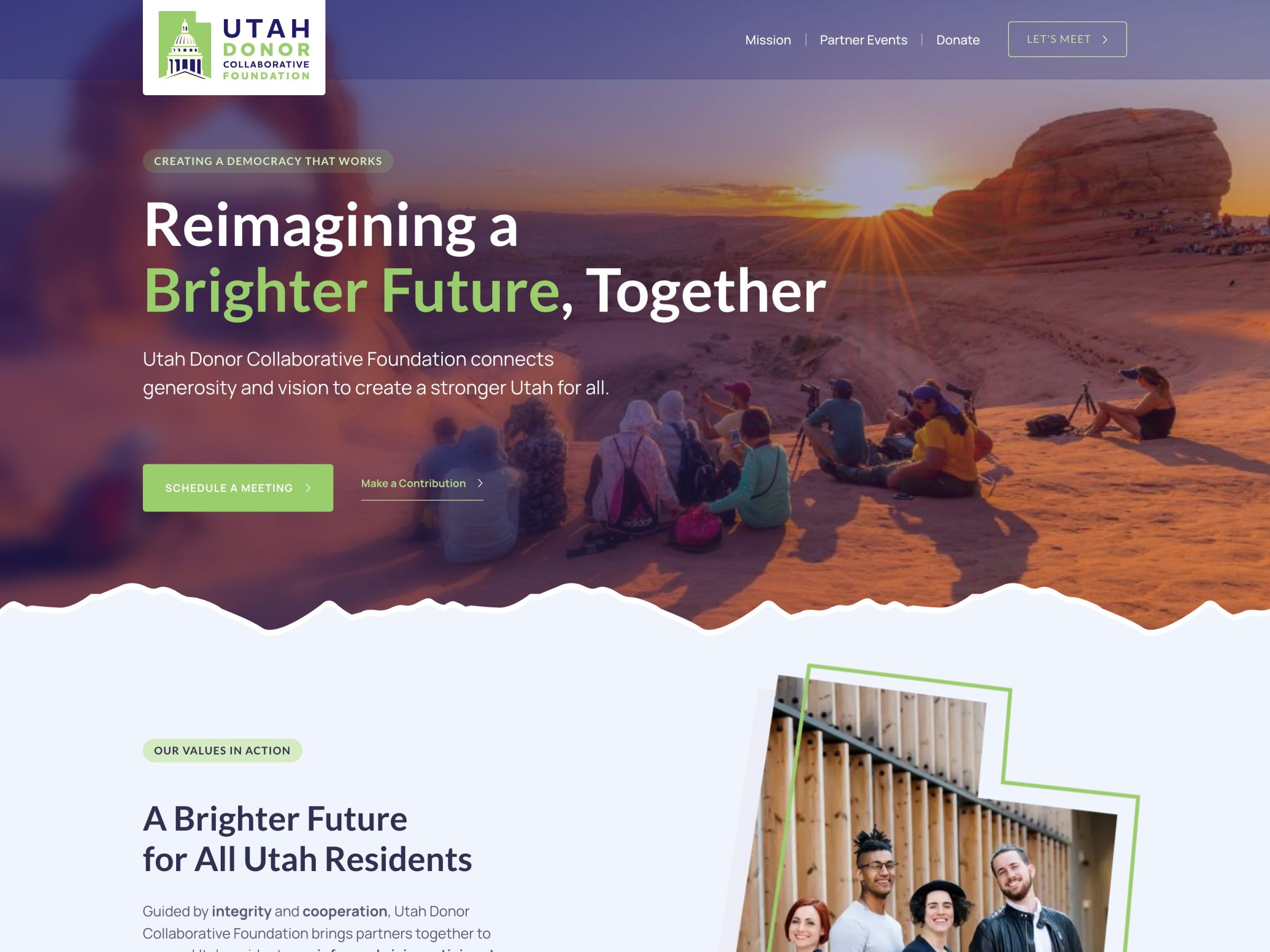 UDC Foundation website homepage — desktop view